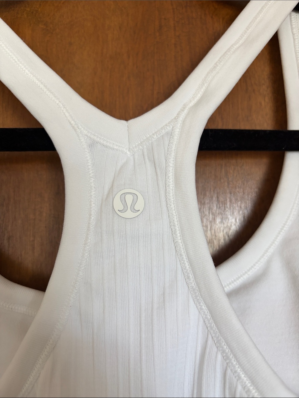 lululemon athletica White Ribbed Racerback Tank - Picture 3 of 3